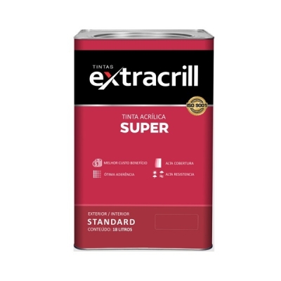 Tinta Acrílica Super Externa Gelo Lata 18 Litros Extracrill