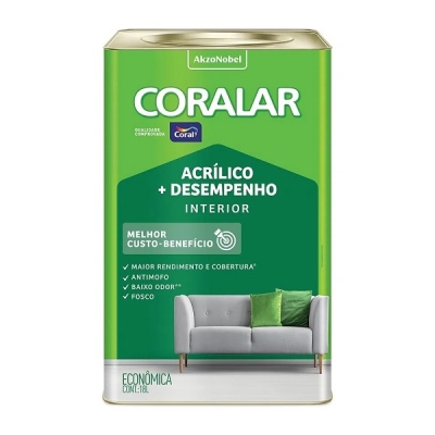 Tinta Acrílica Coralar Vanilla Lata 18 Litros Coral