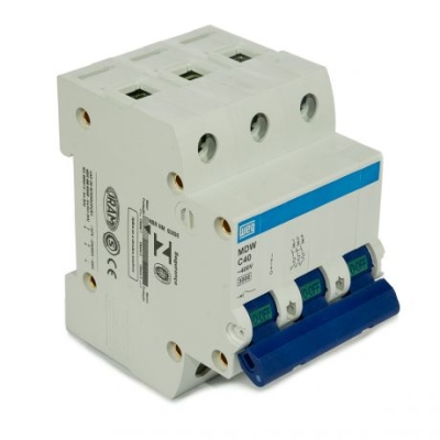 Disjuntor Tripolar Mini Din MDW C40 Weg
