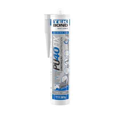Adesivo Silicone PU40 Cinza 280ml/387gr PUFIX Tekbond
