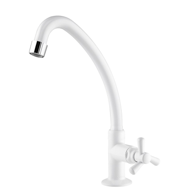 Torneira Cozinha Mesa Bica Móvel Pacific Branca 1190603 Viqua