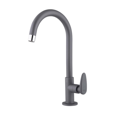 Torneira Cozinha Mesa Bica Móvel Allure Décore Cinza Fosco 1170312