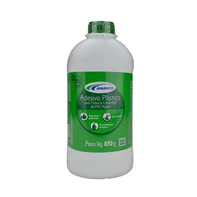 Adesivo Para Tubos de PVC Rígido 850gr Frasco com Pincel Amanco
