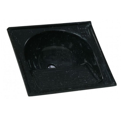 Tanque Simples em Mármore Sintético 60x60cm Preto Rorato