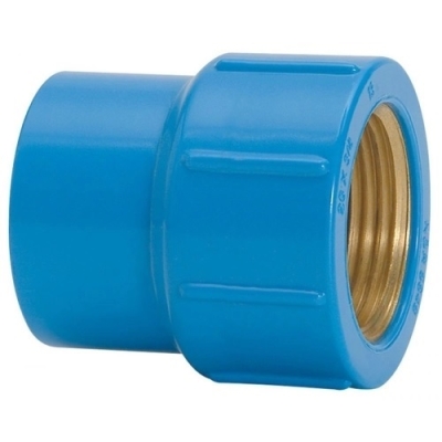 Luva Soldável Azul com Rosca Latão 25 x 3/4
