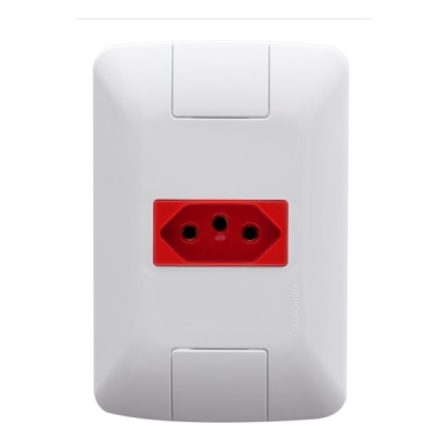 Aria Conjunto 1 Tomada 2P+Terra 20A Vermelha 250V 4x2 Tramontina