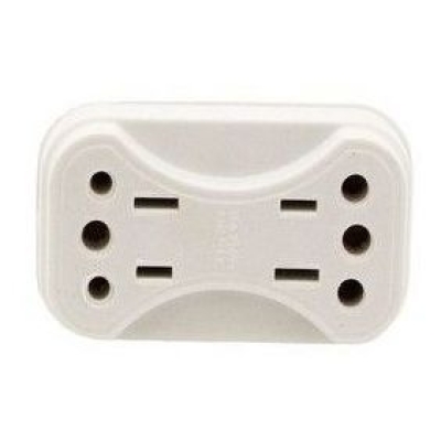 Pino Adaptador Duplo Branco 10A