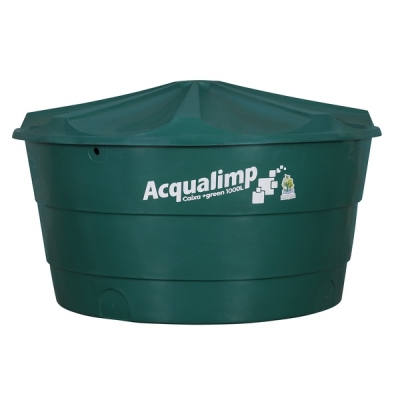 Caixa d'água Polietileno +Green 1.000L Verde Acqualimp