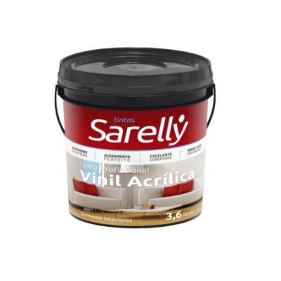 Tinta Viníl Acrílica Branco Galão 3,600 Litros Sarelly