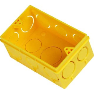 Caixa de Luz de Embutir Retangular 4x2 Amarela Amanco