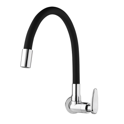 Torneira Cozinha Parede Bica Flexível Allure Mouve Preto 1170205 Viqua