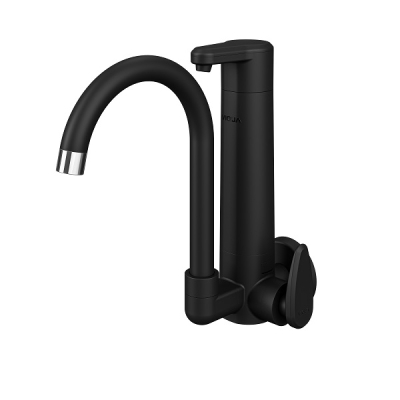 Torneira Cozinha Filtro Parede Bica Móvel Allure Vitalité Preto Fosco