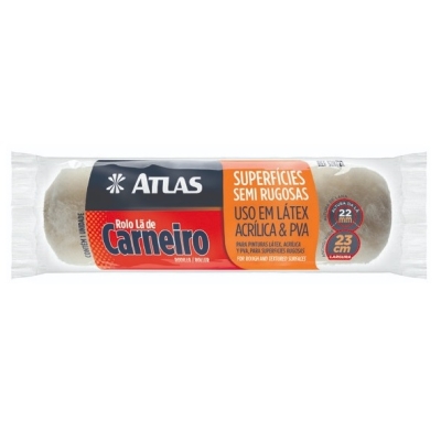 Rolo de Lã 23cm 100% Lã de Carneiro 328/22 Atlas