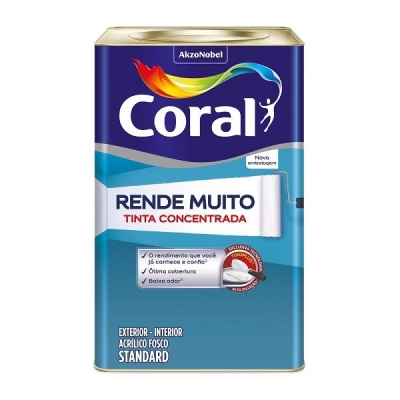 Tinta Acrílica Rende Muito Pérola Lata 18 Litros Coral