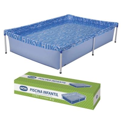 Piscina Infantil Retangular 1000 Litros Estruturada Ref.1002 - Mor
