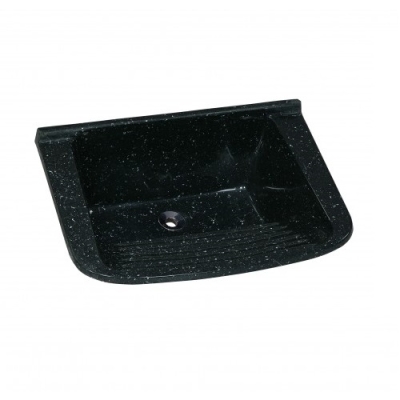 Tanque de Mármore Sintético Granitado 55X41cm Parafusar Preto Rorato