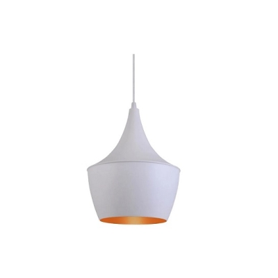 Pendente em Alumínio para 1 Lâmpada Balão Dixon Branco com Cobre