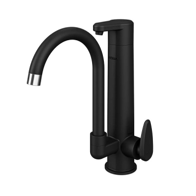 Torneira Cozinha Filtro Mesa Bica Móvel Allure Vitalité Preto Viqua