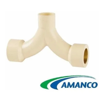 Tê CPVC Misturador Transição 22mm x 3/4 Aquatherm - Amanco