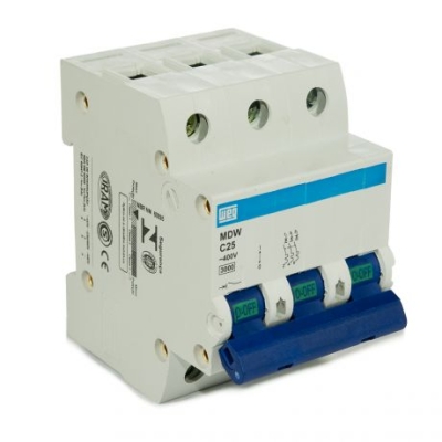 Disjuntor Tripolar Mini Din MDW C25 Weg