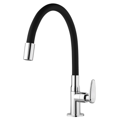 Torneira Cozinha Mesa Bica Flexível Allure Mouve Preto 1170202 Viqua