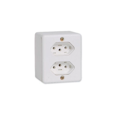 Box 2 Tomadas 2P + Terra 10A Sistema X Sobrepor 63120 Ilumi 