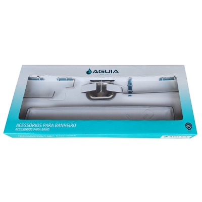 Kit 5 Peças Acessórios para Banheiro 6600 Square Ref.18515 Águia