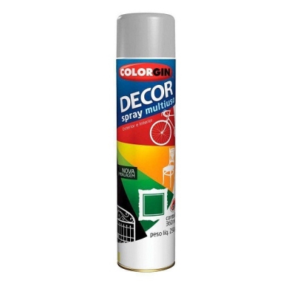 Tinta Spray Decor Uso Geral Primer Cinza Brilhante 360ml Colorgin