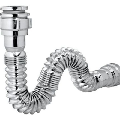 Sifão Sanfonado Universal de PVC Cromado SSUM2 Astra