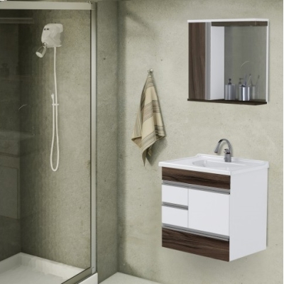 Gabinete com Espelheira Modena Suspenso 59,5cm Castaine Rorato