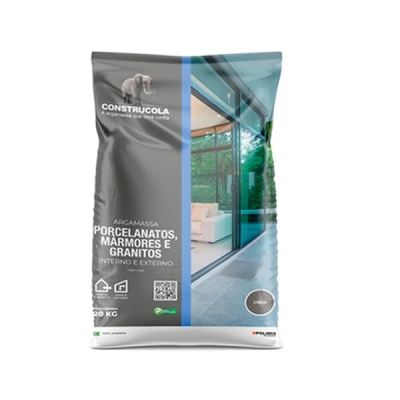 Argamassa Construcola Porcelanato Int/Exterior Cinza 20kg